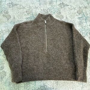 Calvin Klein Jeans Textured Brown Sweater